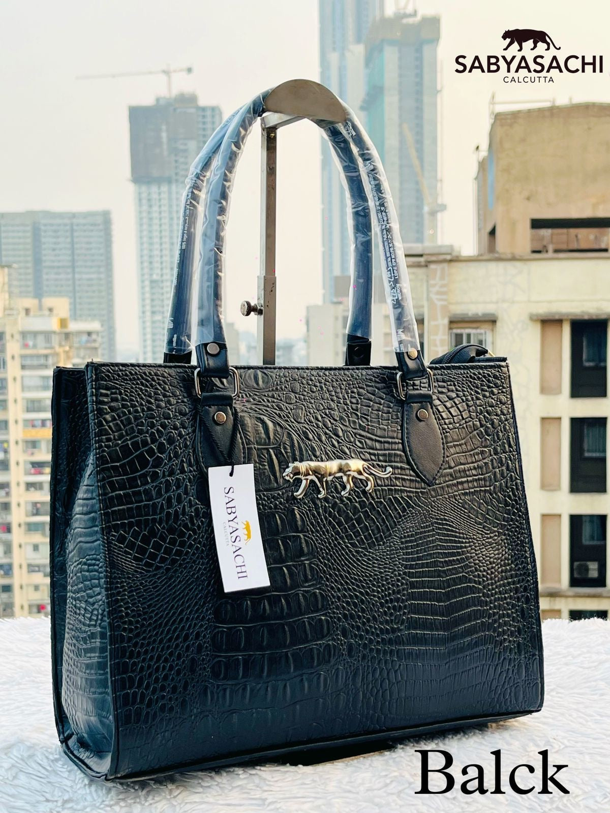 SABYASACHI-Crocodile leather bag