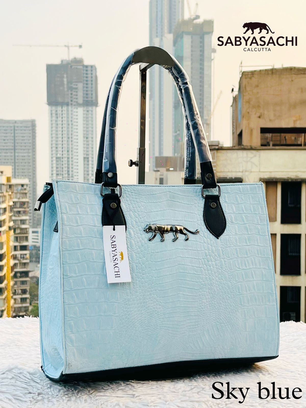SABYASACHI-Crocodile leather bag