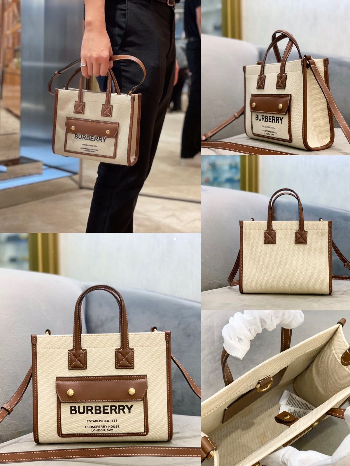 BURBERRY-Mini Freya Tote Bag