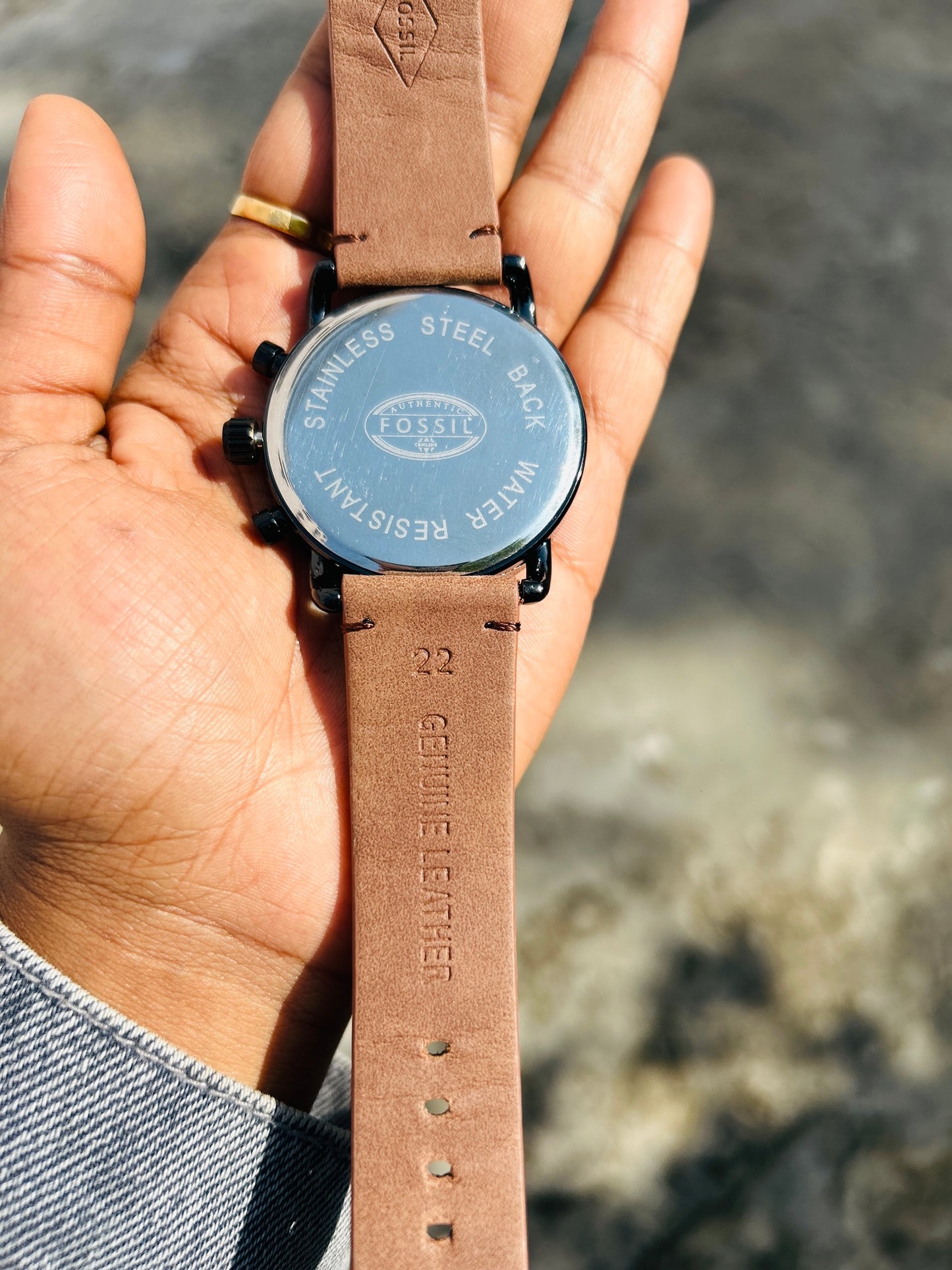 Fossil-Commuter Chronograph Brown Leather Watch